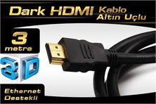 Dark v1.4 HDMI 3m, 4K / 3D ve Ağ Destekli Altın Uçlu Kablo